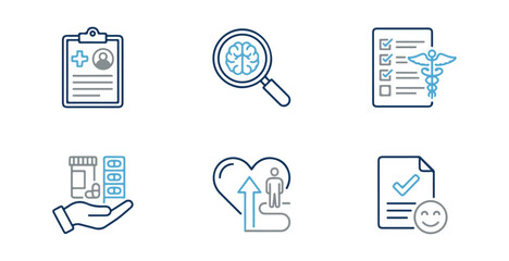 Medical icons healthcare diagnostics and treatment vector set