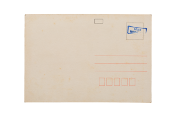 vintage antique postal and mail, envelope, grunge paper design png isolated on transparent background