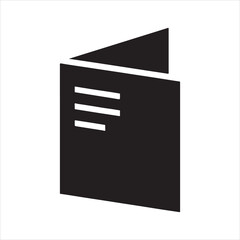 Icon of Open Book Representing Knowledge Education and Information Dissemination in Black and White Style