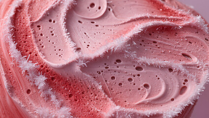 Pink Frosted Cream Texture.