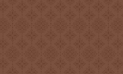 Brown Geometric Pattern Background &ndash; Elegant Abstract Floral Motif Design
