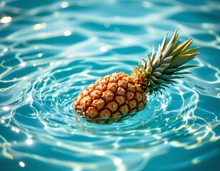 Floating Pineapple Turquoise Summer Water