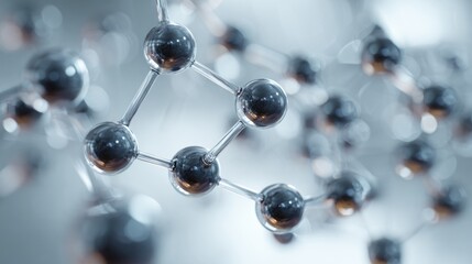 Abstract molecular structure representation of science and nanotechnology concept