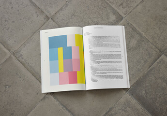 Mockup Of Customizable Magazine With Open Pages