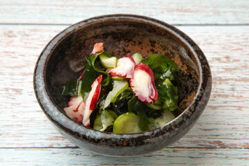 蛸ときゅうりとわかめの酢の物