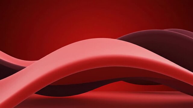 Abstract red wave forms dynamic background for design projects