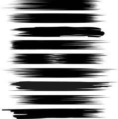 Black grunge paint brush strokes