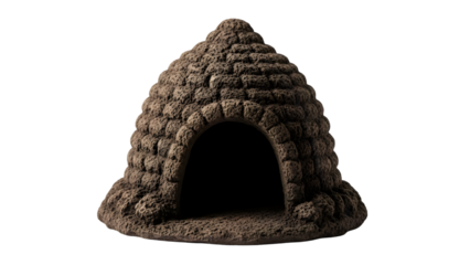 Skull shaped object isolated on transparent background