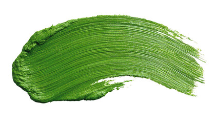 Emerald green paint stroke, textured, brushwork detail