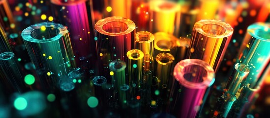 Abstract colorful tubes