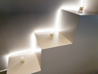 Illuminated Steps With Candles