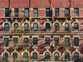 Brick Building Exterior In New York City