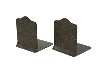 Vintage Metal Bookends | Decorative Spiral Design