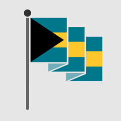 National flag of Bahamas vector design