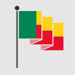 Fototapeta premium National flag of Benin vector design