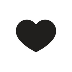 Dark Heart Icon on Black Background Minimal Love Symbol