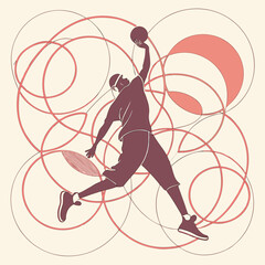 Smooth Abstract Twist with Rounded Geometric Shapes