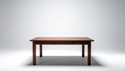 Fototapeta premium Elegant Wooden Table on White Background for Product Display.