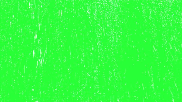
Realistic raindrops sliding on glass &mdash; green screen rain video effect, 3D chroma key transparent render