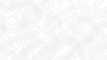 Minimal Topographic Contour Line Pattern on White Background &ndash; Abstract Terrain Map Texture for Modern Design, Cartography, Geography Themes, Packaging, Branding, and Creative Visual Projects