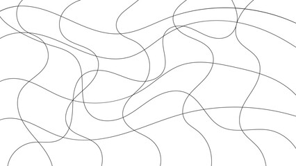 Abstract black squiggles doodle pattern on white background hand drawn curly lines swirls chaotic scribble seamless texture minimalist overlay