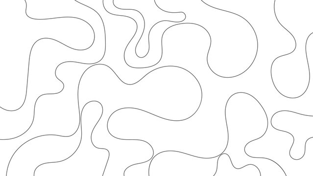 Abstract black squiggles doodle pattern on white background hand drawn curly lines swirls chaotic scribble seamless texture minimalist overlay