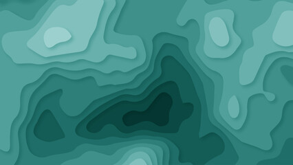 Abstract mint green topographic map with swirling patterns and gradient shades	
