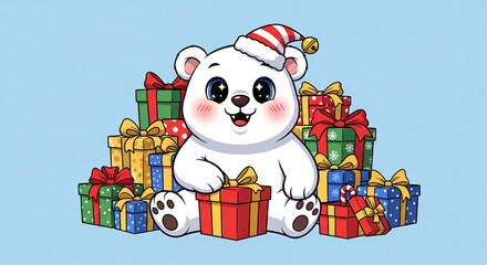 Obraz premium teddy with gifts