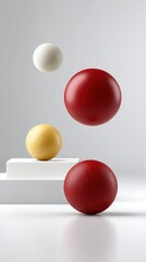 Three eggs in flight three ovums gracefully suspended mid air captured in unique moment of levitation