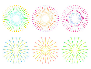 カラフルな打ち上げ花火