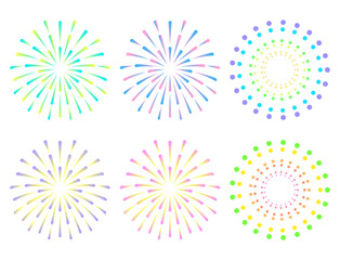 カラフルな打ち上げ花火