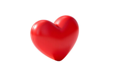 Red 3D Heart Shape Illustration on White Background