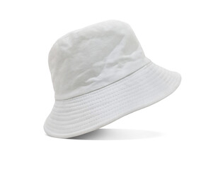 A stylish white bucket hat PNG transparent.