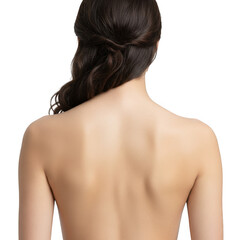 Fototapeta premium Elegant side braid hairstyle on a woman