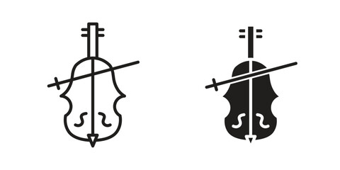 Cello icons Black vector illustration for social media, app, and web © iconic