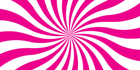 Sunburst Modern retro vintage sunrise pink sunbeam element spiral striped. Spiral starburst and striped pattern abstract geometric retro sunrays line wavy texture.	