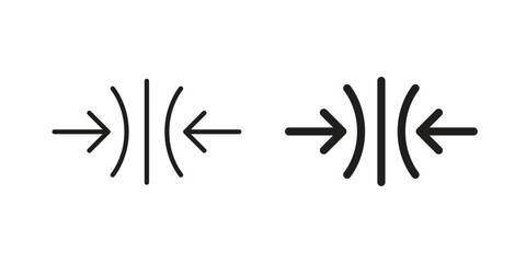 Obraz premium Elastic icons Black vector illustration for social media, app, and web