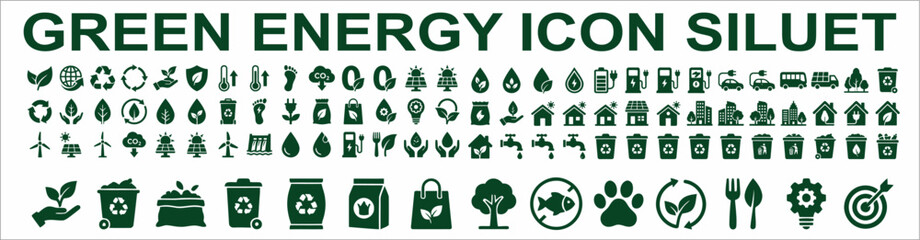 GREEN ENERGY  icon siluet 