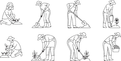 Yoga poses sequence flat design vector illustration with diverse people in workout positions