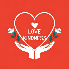 Love and kindness symbolic art expressing compassion warmth and positive human values