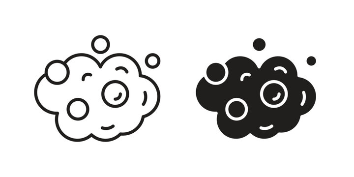 Foam icons Black vector illustration for social media, app, and web