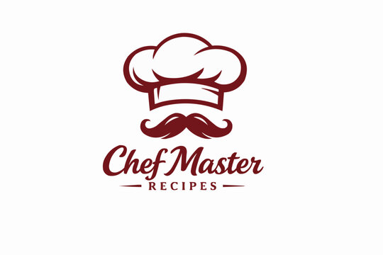 A simple chef master logo design with a circular shape and text