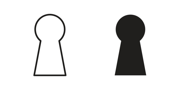 Keyhole icons Black vector illustration for social media, app, and web