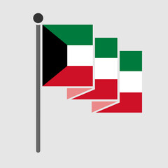 National flag of Kuwait vector design