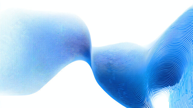 An abstract image that features flowing blue lines