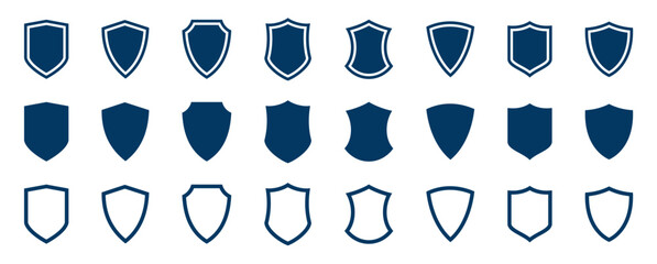 various shield, badges, emblem shape