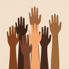 Obraz premium Black History Month modern flat vector illustration celebrating African culture and heritage