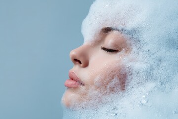 Woman in Foam Fictional Character Created By Generative AI