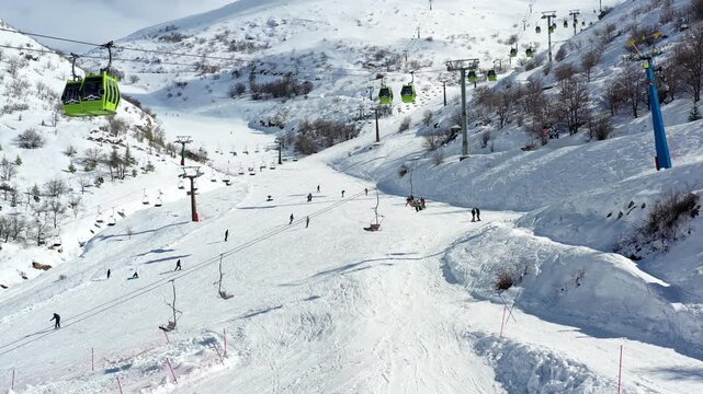 Aerial Mount Hermon Ski Resort Winter Israel

Drone footage shows Mount Hermon ski resort snowy slopes Israel 4 January 2026 
