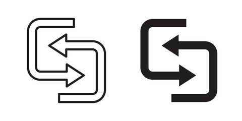 Replace icons Black vector illustration for social media, app, and web